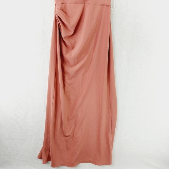NEW Bari Jay Bridesmaid Stretch Crepe Deco Rose Evening Maxi Dress P2821 - Picture 4 of 9